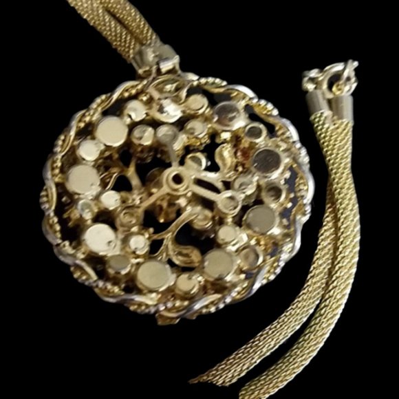 Vintage Austria Enamel Pastel Rhinestone Necklace - Picture 7 of 8